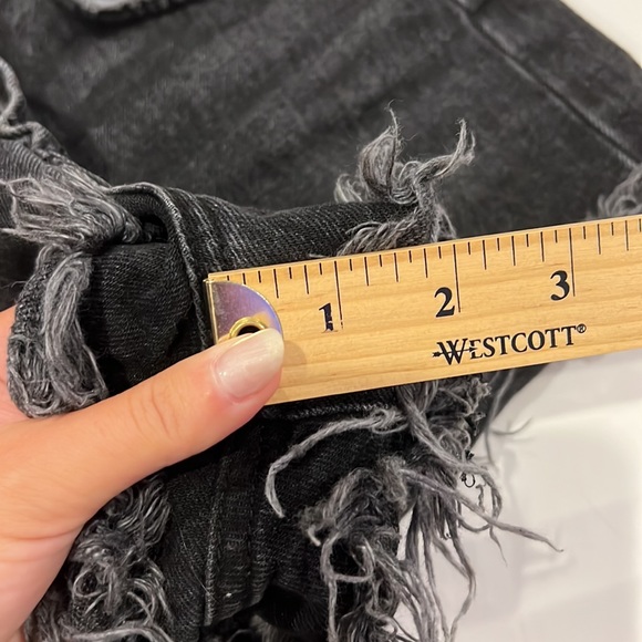 Zara black high-rise jean shorts - Picture 8 of 8